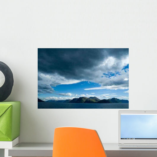 Dark Clouds over Fjord Wall Decal