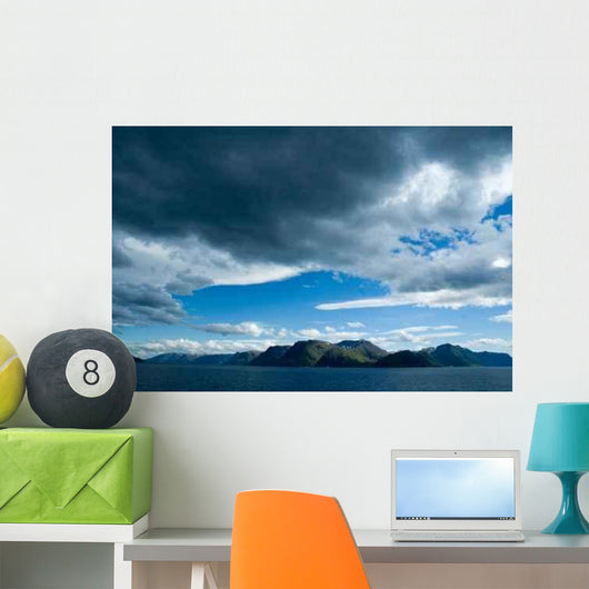Dark Clouds over Fjord Wall Decal