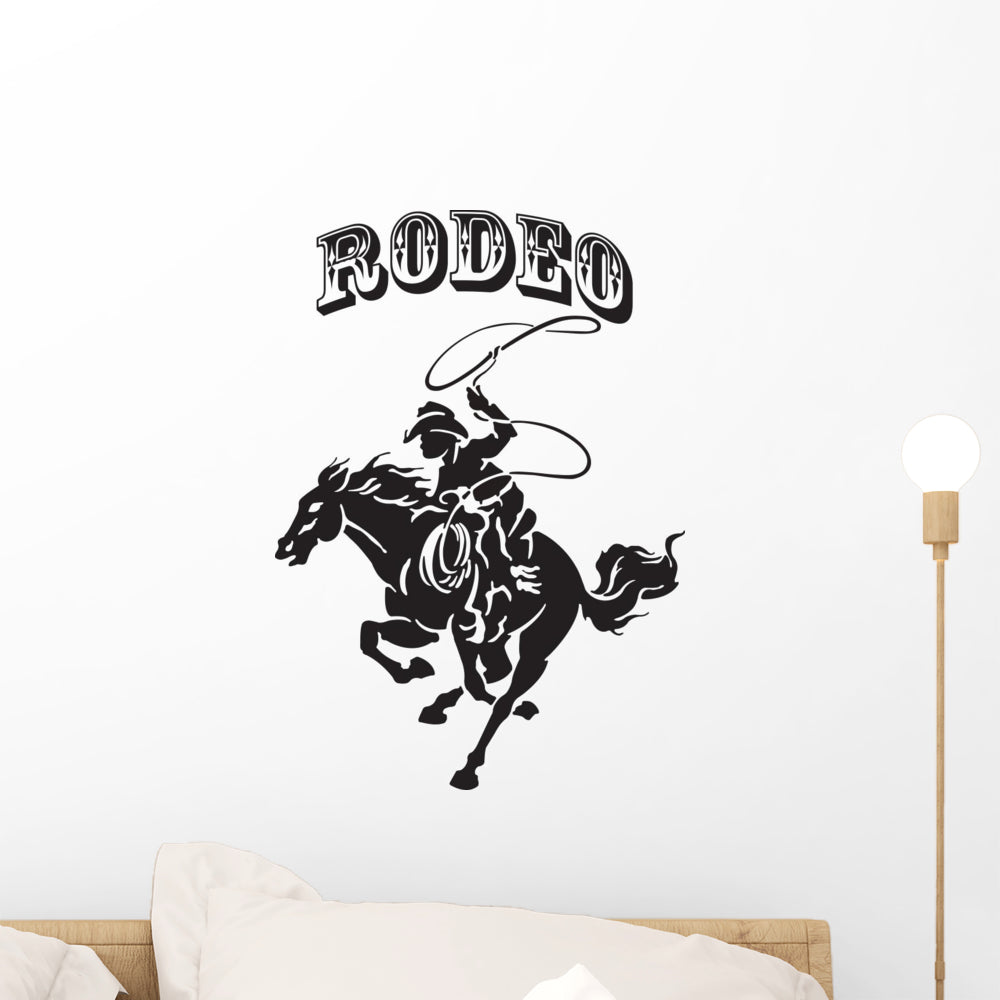 Rodeo Cowboy Silhouette Wall Decal – Wallmonkeys