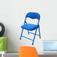 Blue Children's Chair Isolated on White Wall Decal