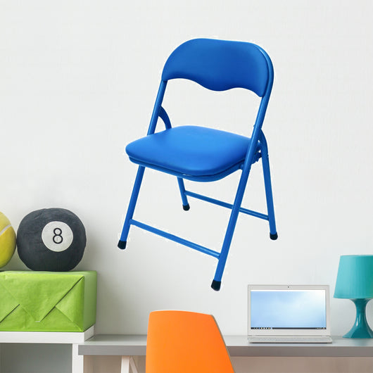 Blue Children's Chair Isolated on White Wall Decal