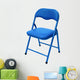Blue Children's Chair Isolated on White Wall Decal