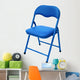 Blue Children's Chair Isolated on White Wall Decal