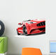 Red Luxury Car White Wall Decal
