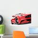 Red Luxury Car White Wall Decal