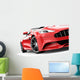 Red Luxury Car White Wall Decal