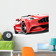 Red Luxury Car White Wall Decal
