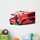 Red Luxury Car White Wall Decal