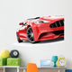 Red Luxury Car White Wall Decal