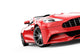 Red Luxury Car White Wall Decal