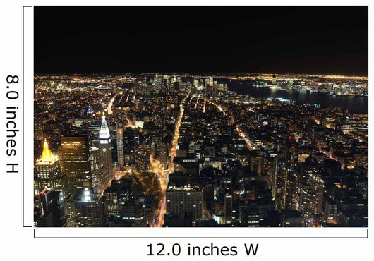 Downtown New York at Night Wall Mural