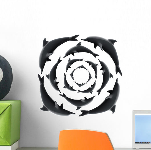 Dolphin Circle Wall Mural