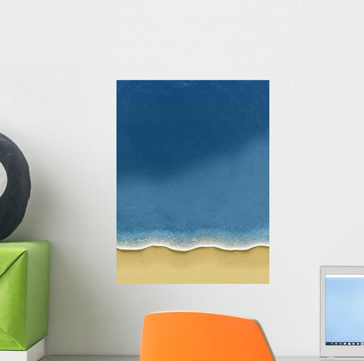 Birds-view Waves Rolling over Wall Decal