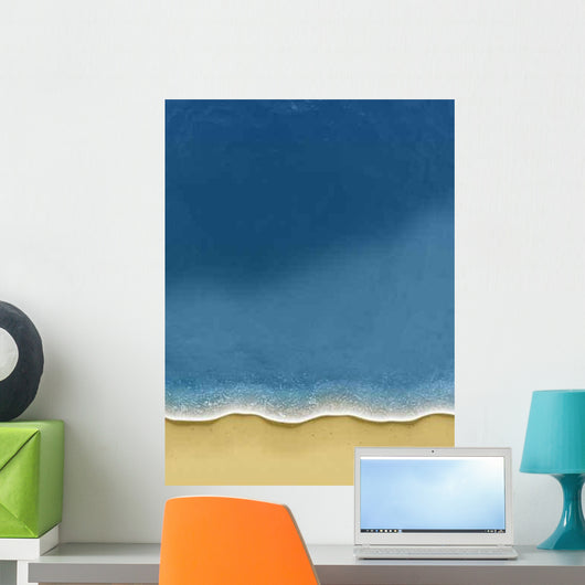 Birds-view Waves Rolling over Wall Decal