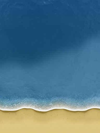 Birds-view Waves Rolling over Wall Decal