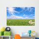 Bright Beautiful Daisy and Grass Field Wall Mural