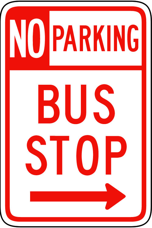 No Parking Bus Stop Wall Decal