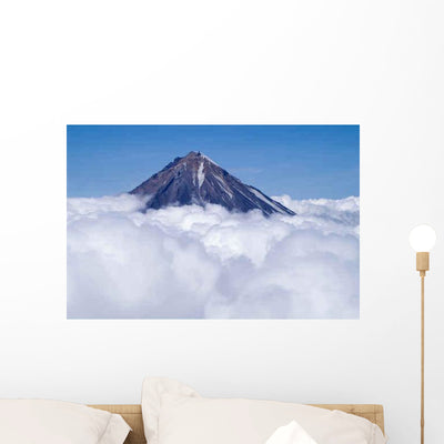 Volcano Koryaksky Wall Decal shown on a wall