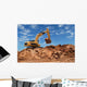 Excavator Bulldozer in Sandpit Wall Mural