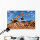Excavator Bulldozer in Sandpit Wall Mural
