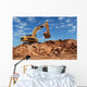 Excavator Bulldozer in Sandpit Wall Mural