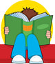 Child Reading Wall Decal