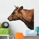 Brown Cow Head Wall Decal