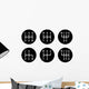 Six Stick Shift Patterns Wall Decal Sticker Set