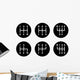 Six Stick Shift Patterns Wall Decal Sticker Set