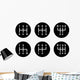 Six Stick Shift Patterns Wall Decal Sticker Set
