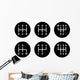 Six Stick Shift Patterns Wall Decal Sticker Set