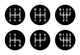 Six Stick Shift Patterns Wall Decal Sticker Set