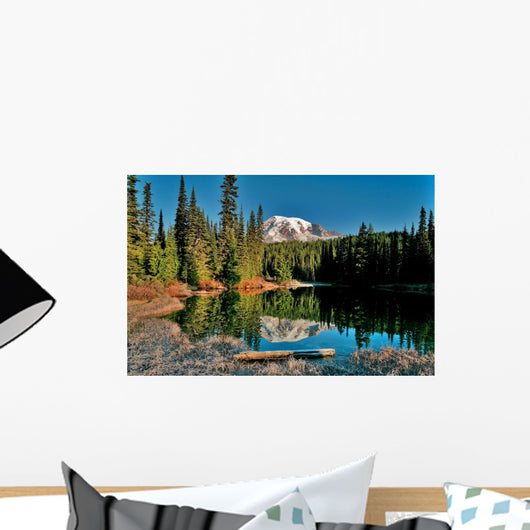 Mt Rainier Frozen Shore Wall Decal
