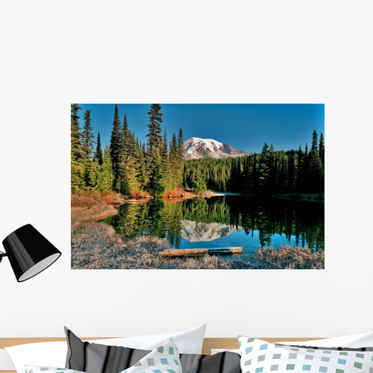 Mt Rainier Frozen Shore Wall Decal