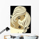 Beautiful girl with long hair and a tattoo Wall Mural