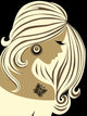 Beautiful girl with long hair and a tattoo Wall Mural