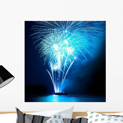 Fireworks Wall Decal Design 7 shown on a wall