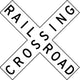 Rail Road Crossing Sign Wall Decal