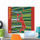 Tennis Server Silhouette With Art Background Wall Mural