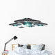 Fleet Ugo Spaceships Wall Decal Sticker Set