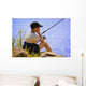 Child Fishing Wall Mural