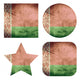 set of 4 falg buttons of belarus Wall Mural