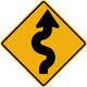 Winding Road to Left Wall Decal