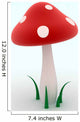 Red Mushroom Wall Decal