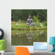 Buddha with Mirror Facing Wall Decal
