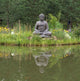 Buddha with Mirror Facing Wall Decal