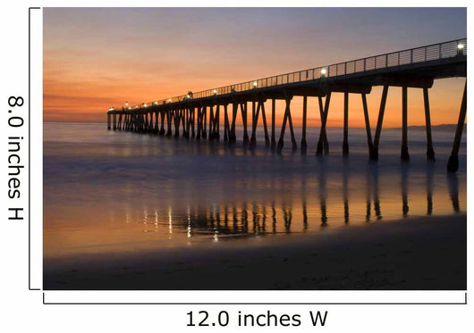 night at the hermosa pier Wall Mural