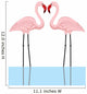 illustration of a couple of pink flamingos in a lake Wall Decal