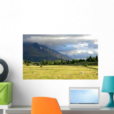 Dramatic Landscape Wall Decal shown on a wall