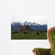 Bisons with Old Barn in Grand Teton Wall Mural